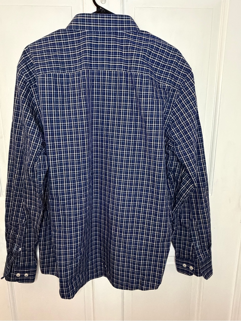 UNTUCKit Armstrong-WF Blue Plaid 100% Cotton Long Sleeve Slim Fit Shirt XXL - Picture 2 of 9